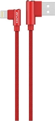 Awei cl-32 Angle (90°) / Regular USB-A to Lightning Cable Red 1.2m