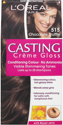 L'Oreal Paris Casting Creme Gloss Set Hair Dye no Ammonia 515 Chocolate Truffle 48ml