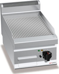 GGMgastro Commercial Flat Top Electric Griddle with Ribbed Plate 4.8kW 40x70x29cm EGB473PG