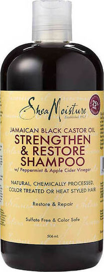 Shea Moisture Jamaican Black Castor Oil Σαμπουάν κατά της Ξηροδερμίας για Όλους τους Τύπους Μαλλιών 384ml