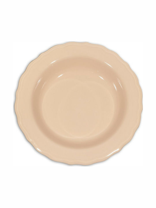 Tiefer Teller Juliet Teller Suppe Keramik Pink mit Durchmesser 23cm