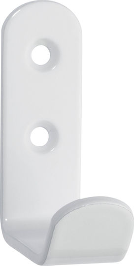 Inofix Κρεμάστρα Τοίχου Μεταλλική Λευκή 4.9x2x5.9cm