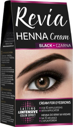 Revia Cream Henna Dye for Eyebrows Black