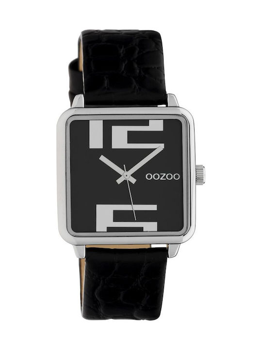 Oozoo Timepieces Ρολόι με Μπορντό Δερμάτινο Λουράκι