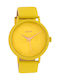 Oozoo Timepieces Watch with Yellow Leather Strap