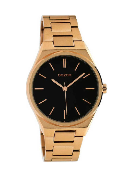 Oozoo Timepieces Watch with Pink Gold Metal Bracelet