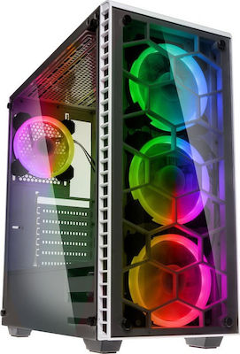 Kolink Observatory Jocuri Middle Tower Cutie de calculator cu iluminare RGB Alb