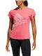 Adidas Performance Badge of Sports Logo Damen Bluse Kurzärmelig Rosa