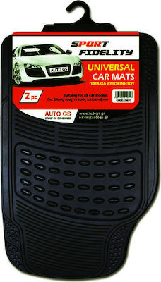 Auto Gs Front Mats Universal 2pcs from Rubber Black