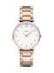 Cluse Minuit Ceas de Damă cu Rose Gold Brățară Metalică