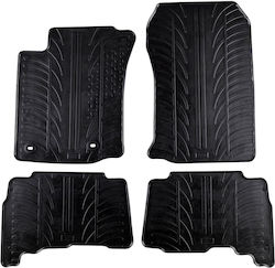 Gledring Set Față și Spate 4 Bucăți Pentru Toyota Croazieră Pe Uscat 2013 Negru