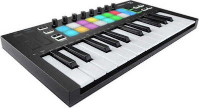 Novation Midi Keyboard Launchkey Mini MK3 με 25 Πλήκτρα σε Μαύρο Χρώμα