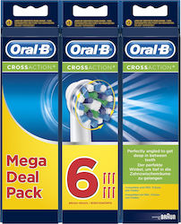 Oral-B Cross Action Mega Deal Pack Ανταλλακτικές Κεφαλές για Ηλεκτρική Οδοντόβουρτσα 6τμχ