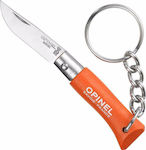 Opinel Keychain No 02 Pocket Knife Keychain Orange with Blade made of Steel