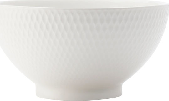 Maxwell & Williams Diamonds Servierschüssel Rund aus Porzellan Weiß mit Durchmesser 12.5cm