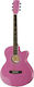 Harley Benton Acoustic Guitar EAX-10 Cutaway Pink