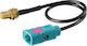 Lampa Internal Car Antenna Adapter Universal Fakra/SMA Female to Female 19cm