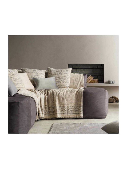 Gofis Home Three-Seater Sofa Throw Reyan 180x310cm Elephant 45