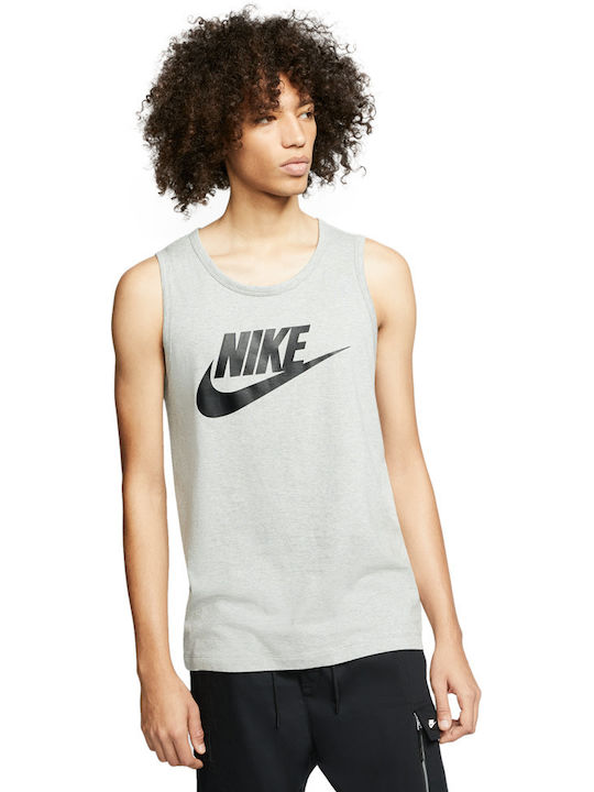 Nike Sportswear Ανδρική Αθλητική Μπλούζα Κοντομάνικη Γκρι
