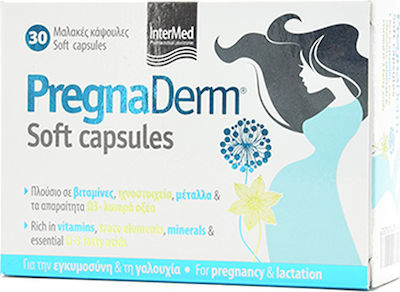 Intermed PregnaDerm Soft Capsules Supliment pentru Sarcină 30 capace