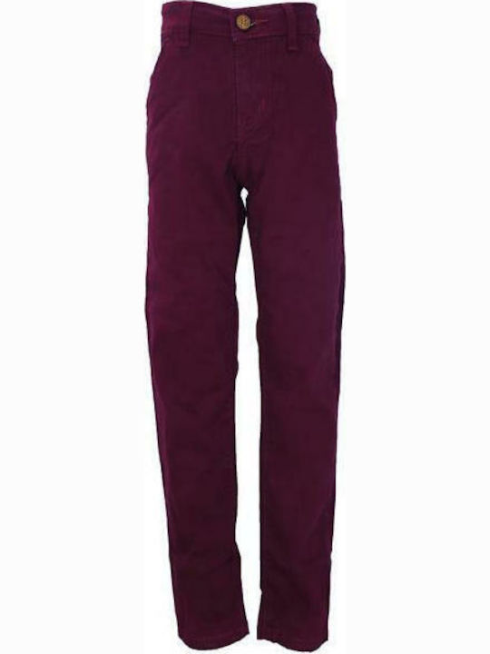 New College Kids Fabric Trousers Burgundy