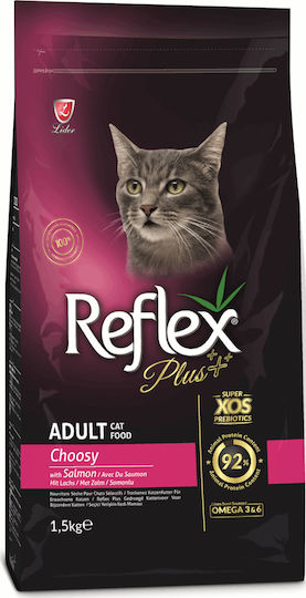 Reflex Plus Adult Choosy Ξηρά Τροφή χωρίς Γλουτένη για Ενήλικες Στειρωμένες Γάτες με Σολομό 1.5kg