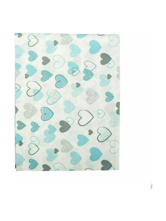 Dimcol Sheet Set Single Cotton Hearts 08 Blue 1...