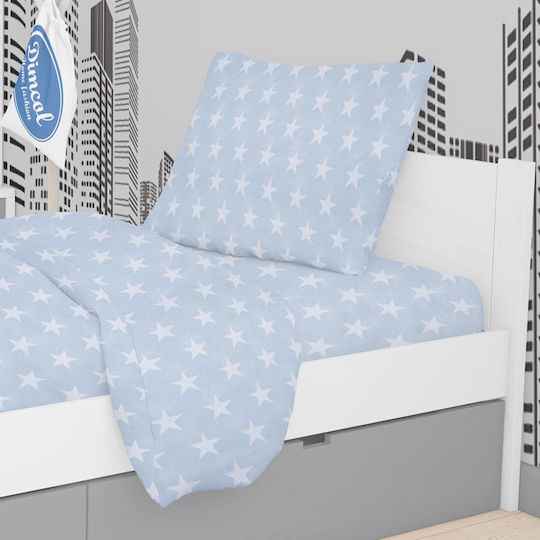 Dimcol Star Față de pernă pentru copii din bumbac 100% 50x70buc 33 Σιέλ 1925813107303328