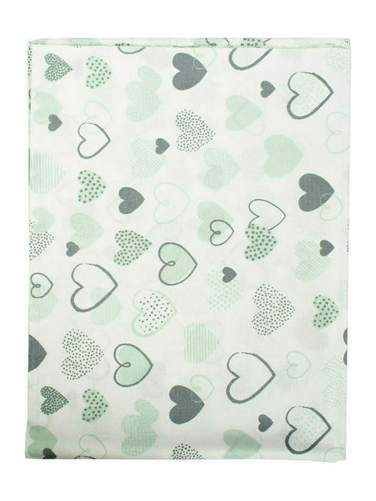 Dimcol Hearts Kids Cotton Pillowcase 50x70cm 10 Green 1925813107801081