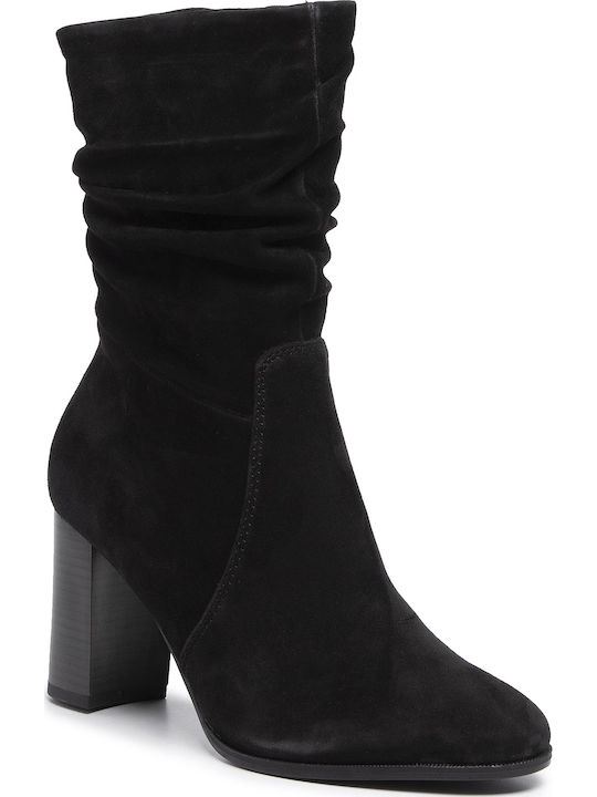 Tamaris Suede Women's Ankle Boots Black 1-25080-23-001