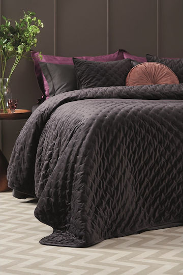 Palamaiki Carrie Cuvertură Extra-dublu din Poliester Gri 220x240cm