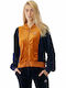Ellie Women's Sweatshirt Jacket Velvet Brown