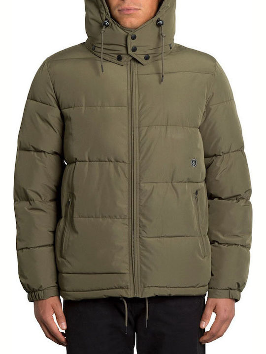 Volcom Artic Loon 5K Men's Winter Puffer Jacket Khaki