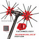Agrotechnic x.Quattro Superveloce CF Olive Harvester Battery 12V 1000W Type Sea Urchin with Rod Carbon 2.4m and Weight 2.5kg