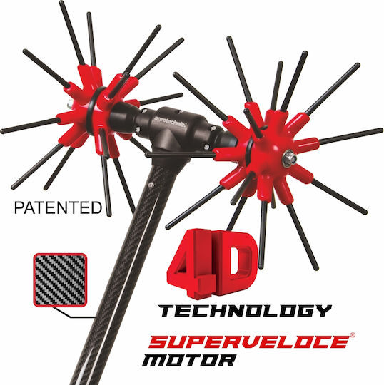 Agrotechnic x.Quattro Superveloce CF Olive Harvester Battery 12V 1000W Type Sea Urchin with Rod Carbon 2.4m and Weight 2.5kg