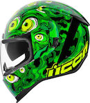 Icon Airform Illuminatus Green Motorradhelm Volles Gesicht ECE 22.05 0101-12657