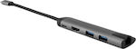 Verbatim USB-C Stație de andocare cu HDMI 4K PD Ethernet Argint (49141)