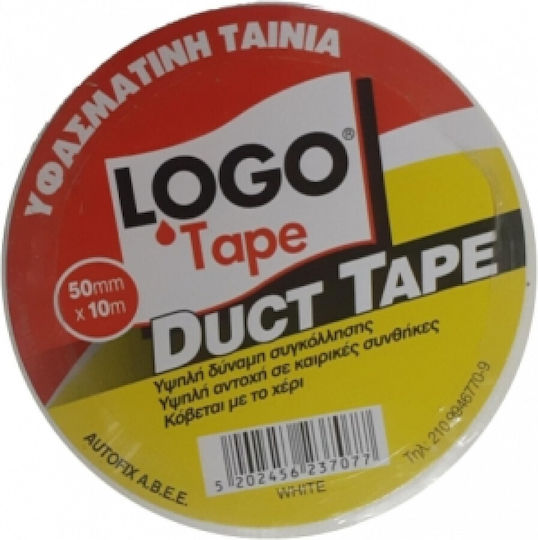 Logo Duct Tape White Self-Adhesive Fabric Tape White 50mmx10m 1pcs