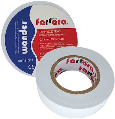 Eurolamp Insulation Tape 19mm x 20m White White