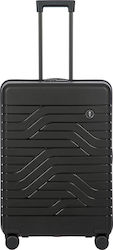 Bric's Milano Ulisse Large Travel Suitcase Hard Black with 4 Wheels Height 71cm