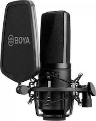 Boya Condensator (diafragmă mare) Microfon XLR BY-M1000 Montare Shock Mounted/Clip On