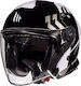 MT Thunder 3 SV Venus A2 Gloss Pearl Grey Motorcycle Helmet Jet DOT / ECE 22.05 1500gr with Sunvisor