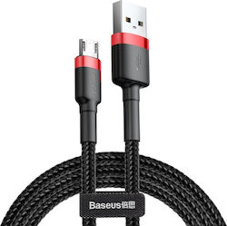 Baseus Cafule Braided USB 2.0 to micro USB Cable Μαύρο/Κόκκινο 2m (CAMKLF-C91)