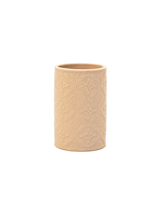 Estia Boho Ceramic Cup Holder Countertop Beige