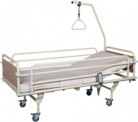 Orthokinisi KN 301 Pat De Spital Electric Electric Single Cu Roți Frâne Bară Laterală Postat Pe