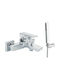 Viospiral Pietra Mixing Bathtub Shower Faucet Complete Set Silver