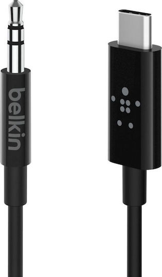 Belkin USB 2.0 Cable USB-C male - 3.5mm Μαύρο 0.9m F7U079bt03-BLK
