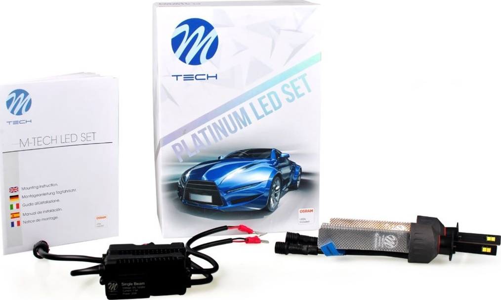 M-Tech Platinum Kit Set Car & Motorcycle H1 Light Bulb LED 5700K Cold White  2pcs LSO1/MT