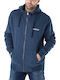 Emerson Men's Sweatshirt Jacket with Hood and Pockets Midlight Blue