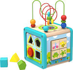 Tooky Toys Играчка за сортиране на форми Play Cube от Дърво за 12++ Месеца